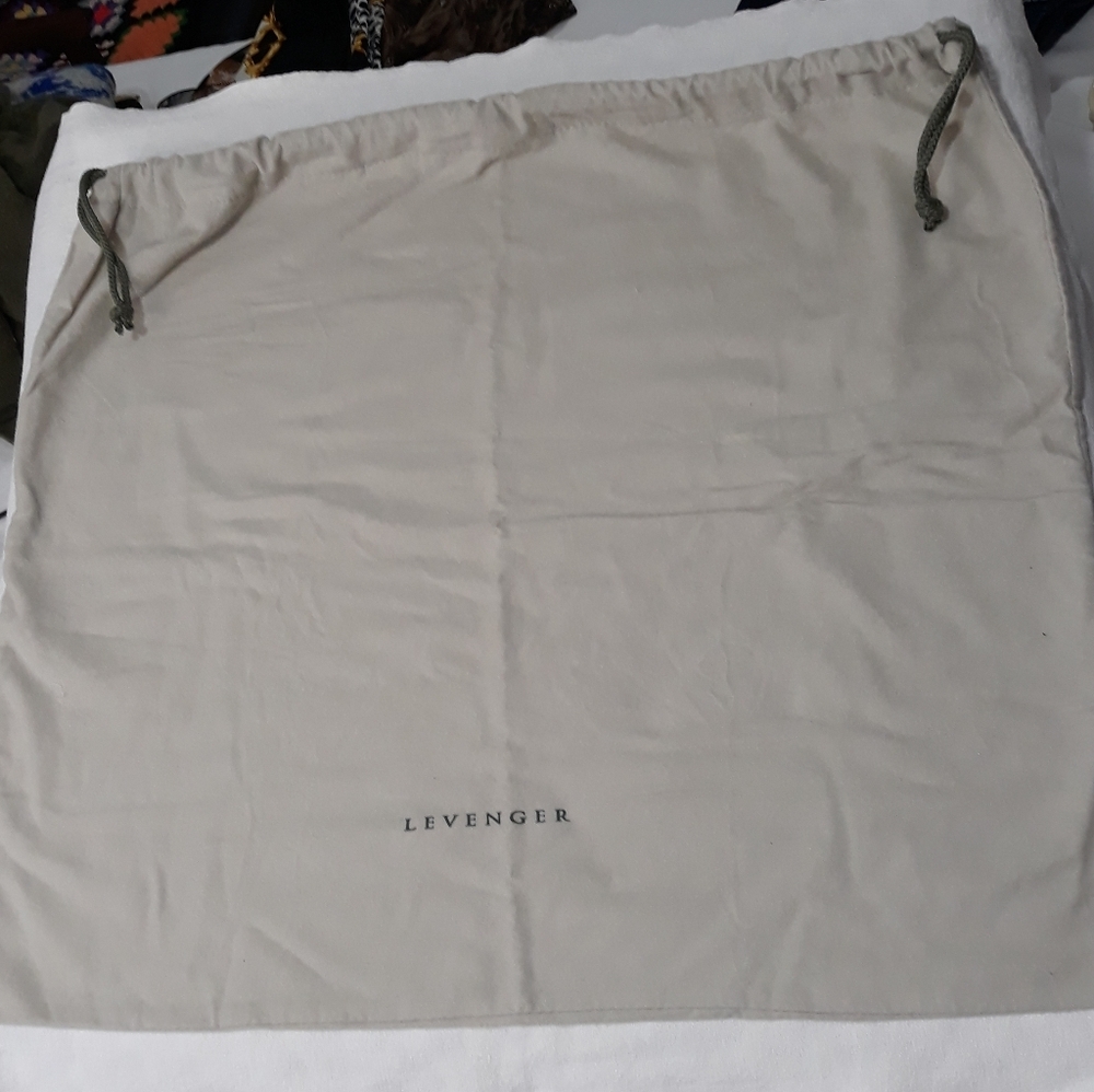 Levenger Flannel Storage Dust Bag With  Drawstring Ligth Gray 23"×24"
